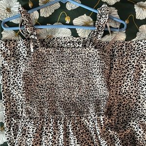 Abercrombie animal print midi dress with slit - size S